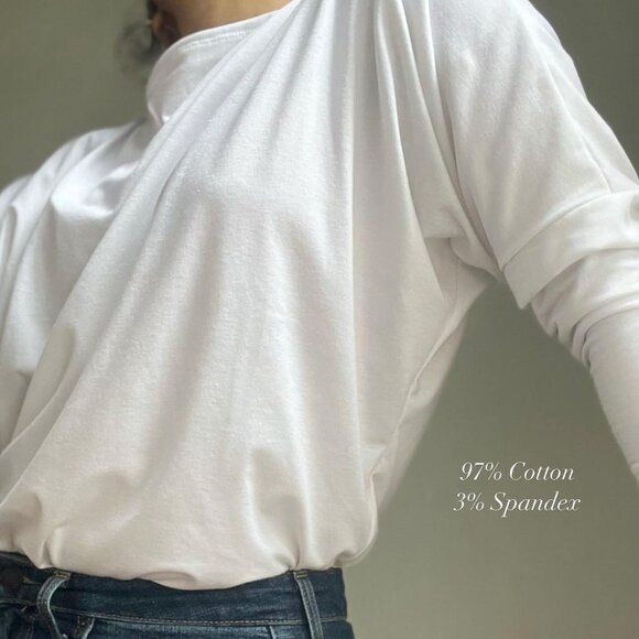 New (last one) Single Jersey three quarter sleeve top Black - Picture 1 of 5